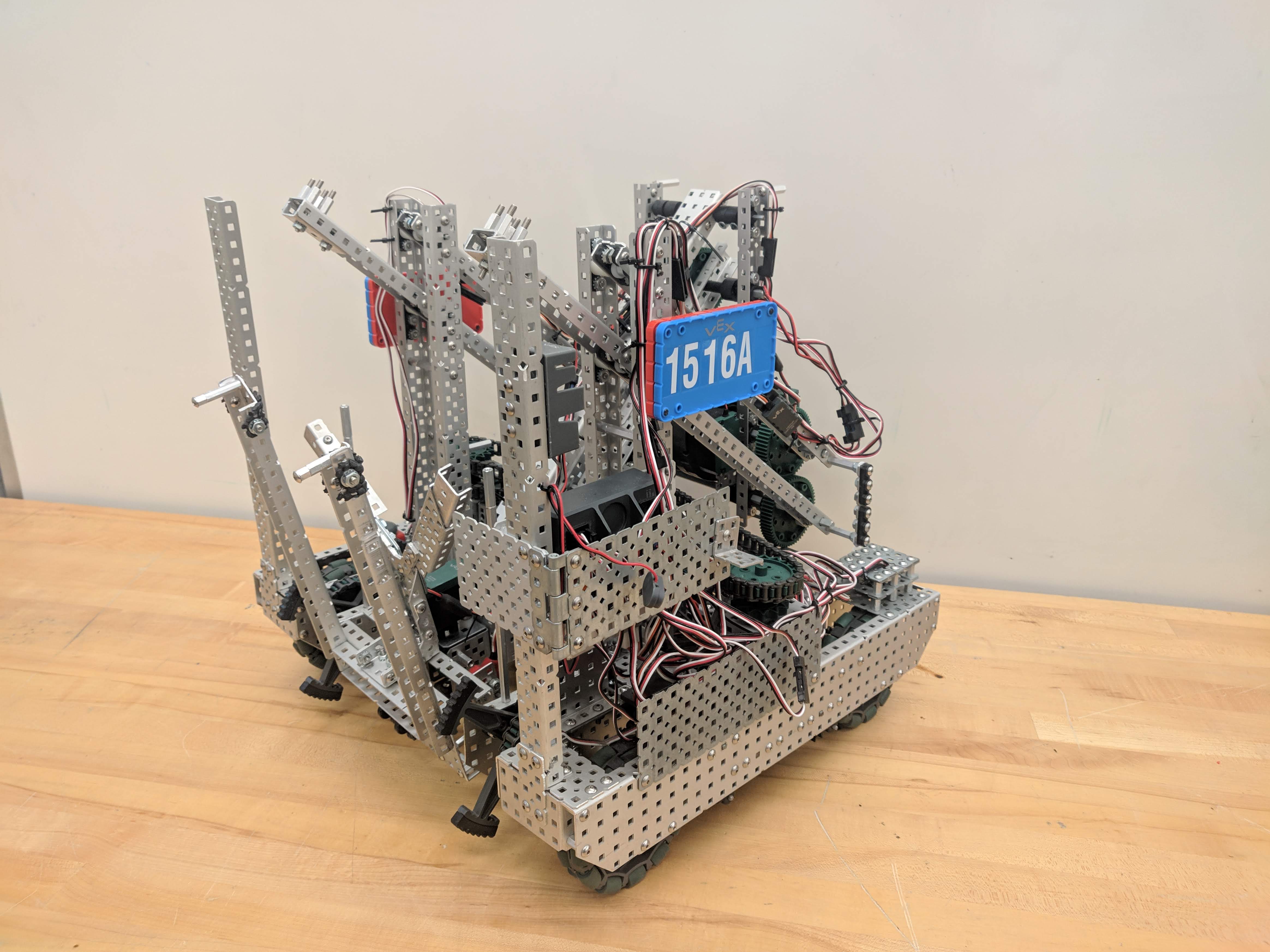 The 1516A Robot from the VEX Tipping Point Season.